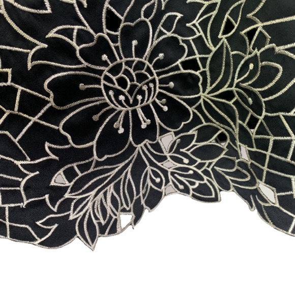WHBM Black Floral Embroidered Strapless Dress - Picture 7 of 11